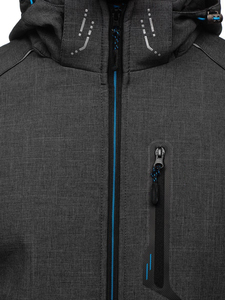 เสื้อแจ็คเก็ตผ้าแคนวาสกันน้ำแบบมีฮู้ด แขนยาว พิมพ์โลโก้ตามสั่ง คุณภาพสูง ดีไซน์ยอดเยี่ยมสำหรับผู้ชาย - Product Image 6