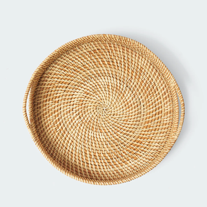 Elegant Handwoven RATTAN <b>TRAY</b> FRUIT STORAGE <b>BASKET</b> Wholesale Decorative <b>Tray</b> for Export Market Vietnam Crafts - Product Image 5