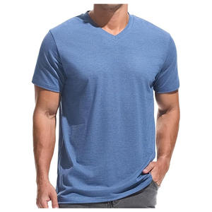 T-shirts imprimés pour hommes pour la saison estivale 2024, design à manches courtes, col en V, logo personnalisé et impression - Product Image 6