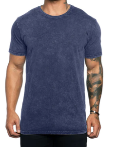 T-shirts à col rond personnalisés de haute qualité lourds 100% coton t-shirts graphiques lourds en détresse pierre lavée t-shirts en gros - Product Image 3