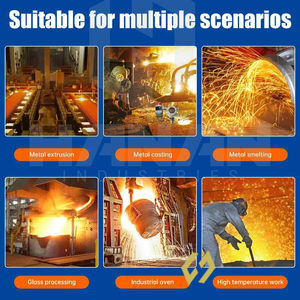 Gants de soudage longs en cuir de vachette résistant aux hautes températures du fabricant OEM Gants de sécurité pour les travailleurs et les soudeurs - Product Image 6