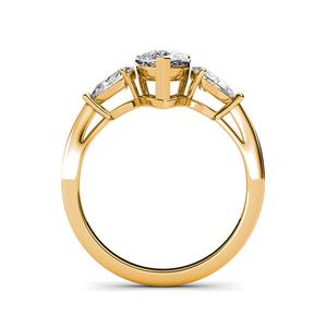 Venta caliente diseño único 14K oro laboratorio cultivado diamante solitario anillo de bodas anillos finos para ocasiones especiales de las mujeres - Product Image 4