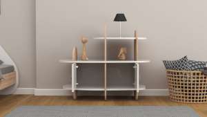 Gabinete de madera con banda de borde de aglomerado de 18mm único del fabricante turco, 1 cajón, Hope mesita de noche, dormitorio moderno para niños de escuela - Product Image 2