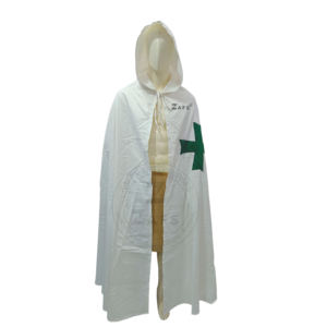 Capa de cruzado templario medieval tela de algodón reloj de Color blanco disfraz de Halloween para Cosplay y traje de Feria Renacentista - Product Image 1