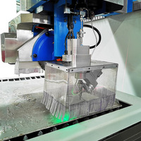 Machine de découpe de pierre Hualong avec logiciel CNC italien, scie à pont avancée et jet d'eau, 5 axes multifonctionnelle, guides Hiwin, pour cuisine