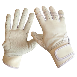 Nouveaux gants de frappe de baseball en cuir à poignet court avec logo personnalisé, fermeture auto-agrippante ambidextre, durables - Product Image 4