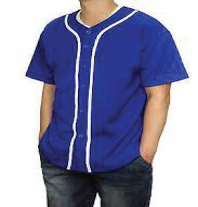 ปุ่มโพลีเอสเตอร์100% ลงเสื้อเบสบอลที่กำหนดเองว่างเปล่าซอฟท์บอลสวม - Product Image 2