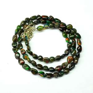 Collier de perles à facettes en opale noire éthiopienne fait à la main bijoux en pierres précieuses naturelles de qualité supérieure Style classique pour les femmes cadeau - Product Image 6