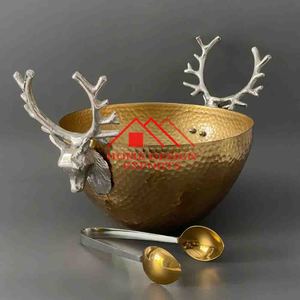 Dernier design de seau à glace de forme ronde en cuivre antique de qualité supérieure ou décor de fête de mariage Refroidisseur à vin en aluminium de haute qualité - Product Image 5