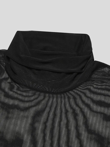 Pull Sheer Mesh Long Hoodies Garçons See-Through Hood Transparent Mesh Long Hoodie Hommes À Séchage Rapide Léger Mesh Long Hoodie - Product Image 6