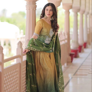 Trajes de vestido de Salwar Kameez Anarkali moderno indio paquistaní para mujer ropa de fiesta de secado rápido todas las estaciones - Product Image 1