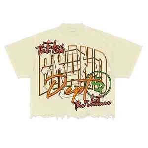 T-shirt imprimé Oem Dtg en gros T-shirt avec logo 100% coton T-shirt surdimensionné pour hommes T-shirt personnalisé vintage lourd lavé à l'acide - Product Image 3