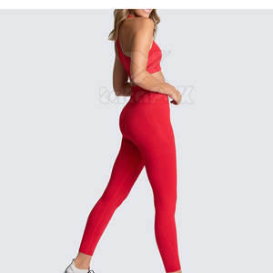 Conjunto de Yoga para Mujer, Último Modelo, Color Sólido, Transpirable, Cintura Elástica, Alta Calidad, Colores Personalizables, Tallas Variadas, Directo de Fábrica OEM - Product Image 6