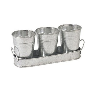 Maceta moderna de metal chapado en plata para decoración del hogar estilo de granja para restaurantes y clubes con escalera de alto acabado - Product Image 2