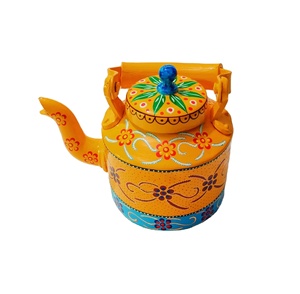 กาน้ำชาโลหะและหม้อกาแฟทาสีด้วยมือชุดเครื่องดื่มบริสุทธ์สำหรับตกแต่งบ้านสไตล์ใหม่ - Product Image 6