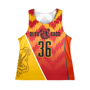 Personnalisé sublimé séchage rapide femmes maille Pinnies-vente en gros réversible Racerback Lacrosse maillots pour vos équipes et ligues - Product Image 1