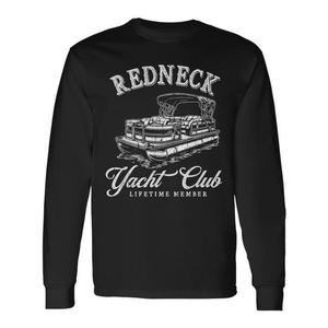 Maglietta a Maniche Lunghe Redneck Yacht Social Club Lifetime Member - Prodotto Promozionale Premium - Product Image 1