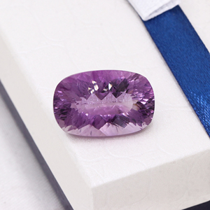 Pierre précieuse d'améthyste violette taille coussin naturelle 20 Cts | Pierre lâche 21x14MM pour la fabrication de bijoux | Pierre précieuse de clarté VVS de qualité AAA - Product Image 3