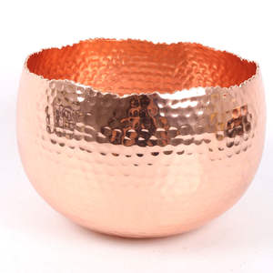 Pot à bougie rond en métal aux finitions martelées or brillant Fer de table décoratif pour la maison et le mariage pour la décoration de Noël - Product Image 2