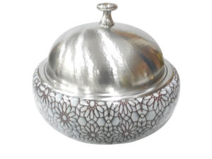 Vaisselle de fête de mariage pour la restauration marmite isolée à double paroi en acier inoxydable au design moderne marmite de service - Product Image 3