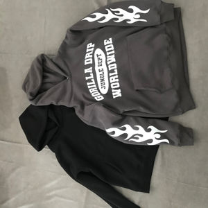 Sudadera con Capucha de Alta Calidad, 100% Algodón, Gruesa, 500GSM, Transpirable, para Invierno, con Diseño de Logotipo Personalizado para Hombre - Product Image 2