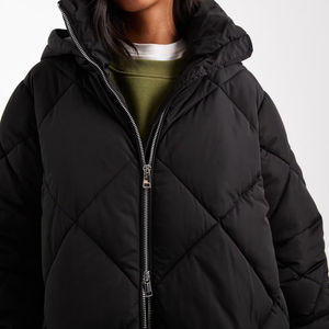 Chaqueta Acolchada de Invierno para Mujer, Informal, Cálida, con Logotipo Estampado en la Parte Delantera, de Algodón Transpirable y Resistente al Viento, Precio al por Mayor - Product Image 5