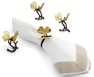 Porte-serviettes en aluminium de table, style fleur, couleur dorée, porte-serviettes de luxe, qualité supérieure - Product Image 4