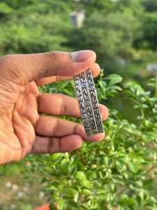 Sterling <b>Silver</b> Plated 3 Of Set Texture Vintage Bahamian <b>Bangle</b> Stackable Birthday Bracelet <b>Women</b> Fashion Jewelry wholesale - Product Image 5