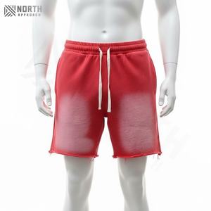 กางเกงขาสั้นจ็อกเกอร์ผู้ชายรุ่นใหม่ปี 2025 สไตล์วินเทจ ลวดลายทำสีซีดแบบย้อมกรด ผ้าแคนวาส แห้งเร็ว รับผลิตตามสั่งพร้อมบริการ OEM - Product Image 2