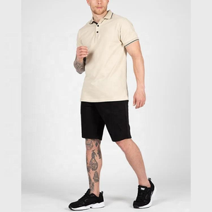 Diseñador de los hombres Casual para Polo camisa transpirable Regular Fit con cuello acanalado y puños de algodón Spandex patrón sólido al por mayor - Product Image 3