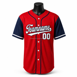 Uniforme de baseball personnalisé à manches raglan boutonnées sur le devant et à rayures latérales |   Ensemble de maillot et pantalon de baseball sublimé - Product Image 6