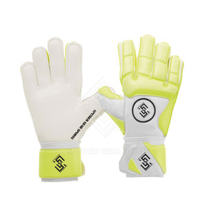 Gants de gardien de but à coupe plate antidérapants de nouvelle conception Fermeture à boucle et crochet Protection des doigts en latex Logo personnalisé Gants unisexes de haute qualité - Product Image 1