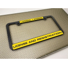 Narrow Top <b>LED</b> Metal License Plate Frames Car Plastic <b>Number</b> Plate Holder Cover - Product Image 1
