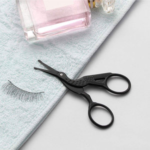 Black Vintage Stork Scissors Rounded Tip Nail Stainless Steel Grooming Scissors Eyebrow Coated Cuticle Pedicure - Product Image 2