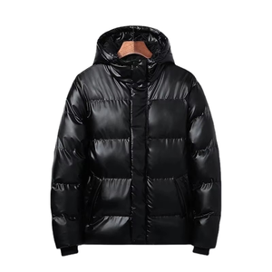 Manteau d'hiver personnalisé de haute qualité pour hommes veste en toile matelassée à capuche pour l'extérieur grande taille rembourrée par sublimation - Product Image 1