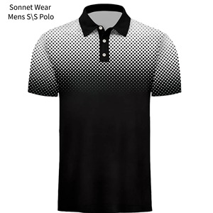 Casual Polo <b>Shirt</b> for Men Short Sleeve Dri Fit Novelty <b>Flame</b> AOP Print - Product Image 3
