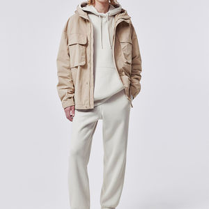 Chándal 100% algodón estampado personalizado hombres ropa de calle de gran tamaño sudaderas con capucha y pantalones de chándal Joggers conjunto algodón deportes Jogging chándal - Product Image 2