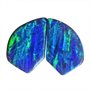 Pendientes de diseño con forma de lujo, cabujones de 3 CTW de 15x10x2 MM, joyería emparejada, par de fabricantes de gemas de ópalo de diseño, par hecho a mano - Product Image 1