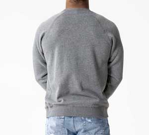 Sweat-shirt à manches longues personnalisé pour hommes, molleton doux avec impression bouffante et logos brodés, ensemble coupe décontractée de style solide - Product Image 5