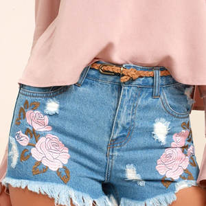 Nuevo último bordado corto Mujer Casual deshilachado estampado destruido corto precio de venta al por mayor pantalones cortos de mujer para mujer - Product Image 6