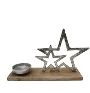 Sculpture artisanale en aluminium et marbre en noir et argent, décoration de table et de maison avec base, motif poire - Product Image 2