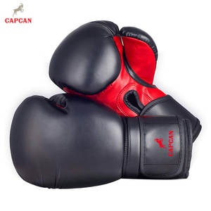 Gants de boxe d'entraînement en cuir confortables et durables, texture lisse, fermeture à boucle et crochet sécurisée, légers, évacuation de l'humidité - Product Image 3