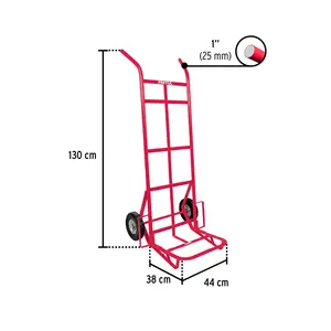 Carretilla de mano BOX 1 con capacidad de carga de 300 kg, ruedas sólidas, doble rodamiento - Product Image 3