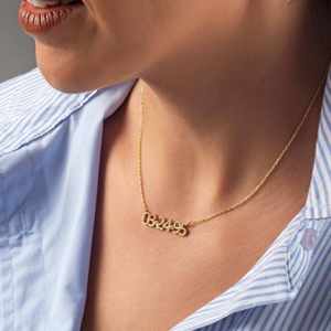 สร้อยคอวินเทจ Luxira Jewels แบบกำหนดเองได้ พร้อมวันที่เกิด เพชรแล็บโกรว์ 14k ทองคำ สร้อยคอพร้อมพิกัดตำแหน่ง ของขวัญพิเศษ เงิน - Product Image 2