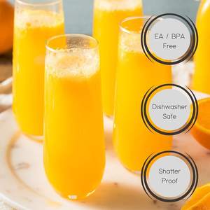 Vente en gros d'usine : Verres à vin sans pied en plastique sans BPA de 9 oz/12 oz/16 oz, verres à shot en plastique en PET/Tritan - Product Image 2