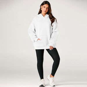 Nardon Apparel Sweat à capuche en polaire à manches longues pour femmes, décontracté et léger, pour l'hiver, avec badge frontal et logo - Product Image 4