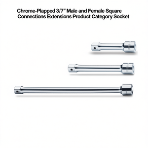 Chrome-Plated 3/4\" Male and Female Square Connections <b>Extensions</b> Product Category <b>Socket</b> - Product Image 2