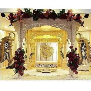 Decoración Mandap única para boda india Tampa South Tradition boda Maharani Mandap decoración diseñador Look Round Mandap - Product Image 1