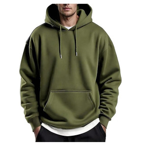 Sweat-shirt à capuche pour homme en tissu tricoté à manches longues, impression de logo personnalisée, respirant, écologique, polyester/coton - Product Image 1