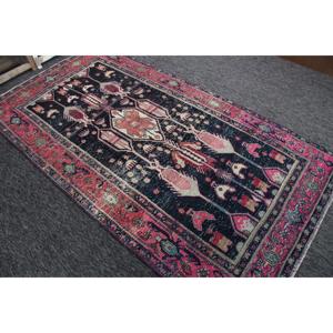 พรมตกแต่งสไตล์ตุรกี ขนาด 4.7x8.7 ฟุต พรมวินเทจ พรมสีชมพูลายเรขาคณิต - Product Image 3